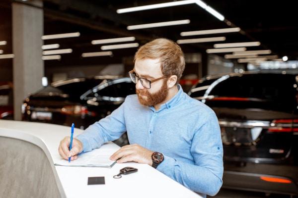 signature pour acheter une voiture