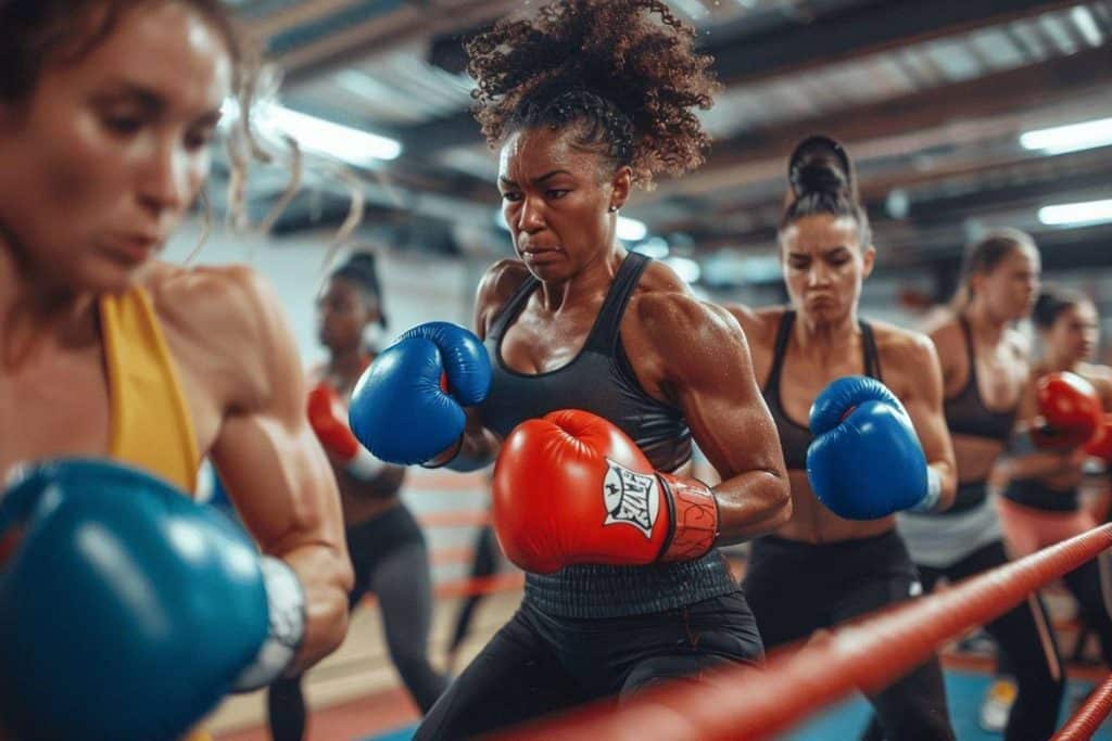 entrainement de boxe en groupe