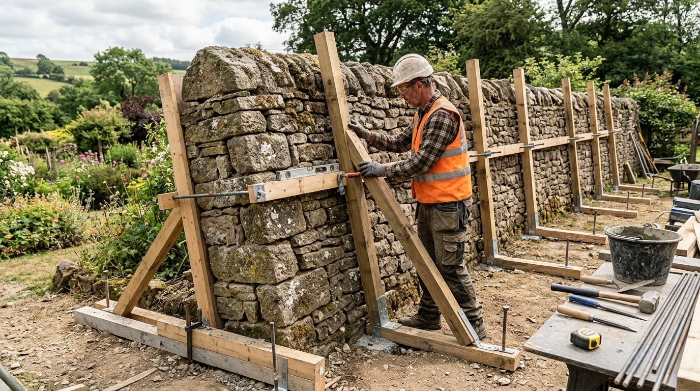 découvrez des méthodes sûres et efficaces pour consolider un mur en pierre qui penche, en évitant les risques de dommages et en assurant la stabilité à long terme.