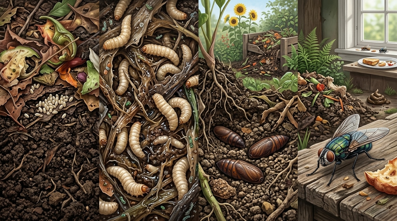 découvrez le cycle de vie complet d'une larve de mouche et comprenez son impact environnemental et sanitaire pour mieux maîtriser sa présence.