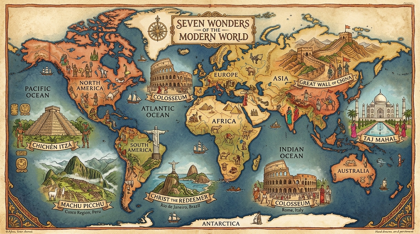explorez les sept merveilles du monde moderne et plongez dans leur histoire fascinante, entre architecture impressionnante et héritage culturel unique.