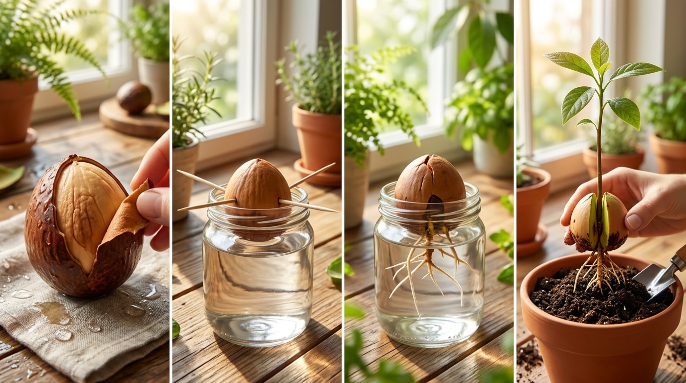 apprenez à planter un noyau d'avocat chez vous grâce à notre guide étape par étape simple et pratique. faites pousser votre propre avocatier à la maison facilement !