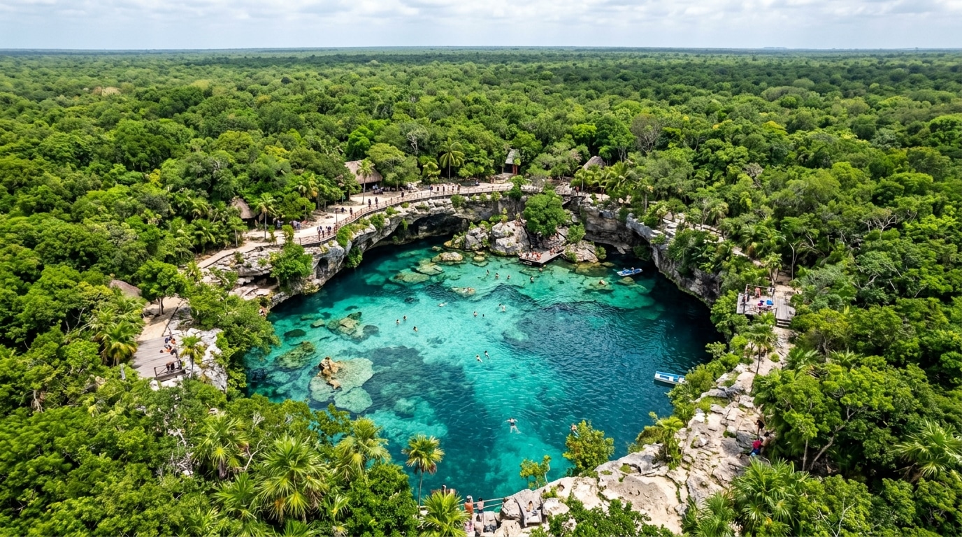 explorez les caractéristiques uniques du cénote azul, un site naturel spectaculaire offrant des eaux cristallines, une biodiversité exceptionnelle et une expérience inoubliable de plongée et de baignade.