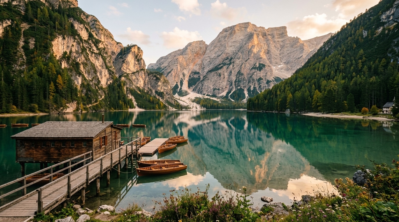 explorez le charme exceptionnel du lac de braies et ses alentours, un lieu magique idéal pour les amoureux de la nature et les passionnés de paysages montagneux.