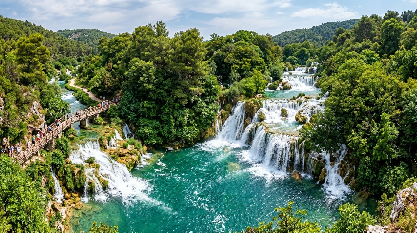 explorez le parc national de krka et admirez ses cascades spectaculaires, sa faune sauvage et ses paysages naturels préservés pour une aventure inoubliable en pleine nature.