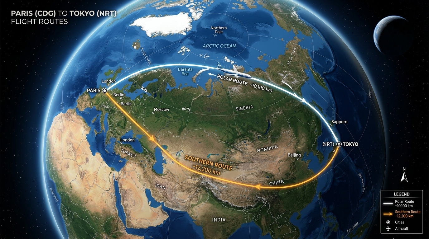 découvrez les différentes options de trajet entre paris et tokyo, leurs durées, distances et conseils pour choisir le meilleur itinéraire.