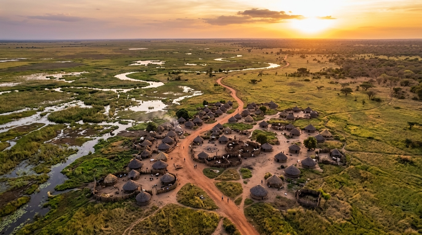 découvrez l'emplacement exact du village de koriom au soudan du sud, ses environs et son contexte géographique dans cette description détaillée.